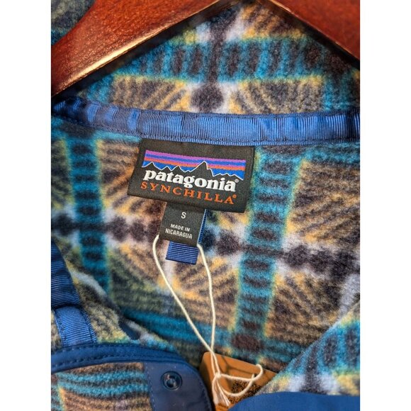 Patagonia Synchilla Snap-T Fleece Pullover Snow Beam Blue Womens Sz Small S New - Picture 4 of 8